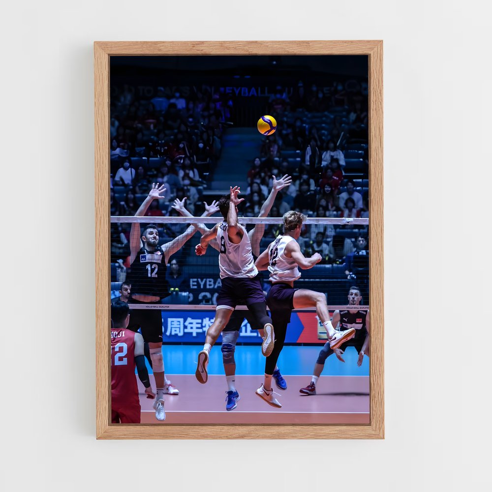 Poster Action Volley – affiche Volleyball (vue 4)
