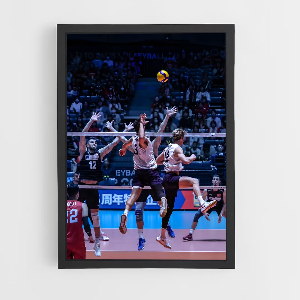 Poster Action Volley – affiche Volleyball (vue 2)