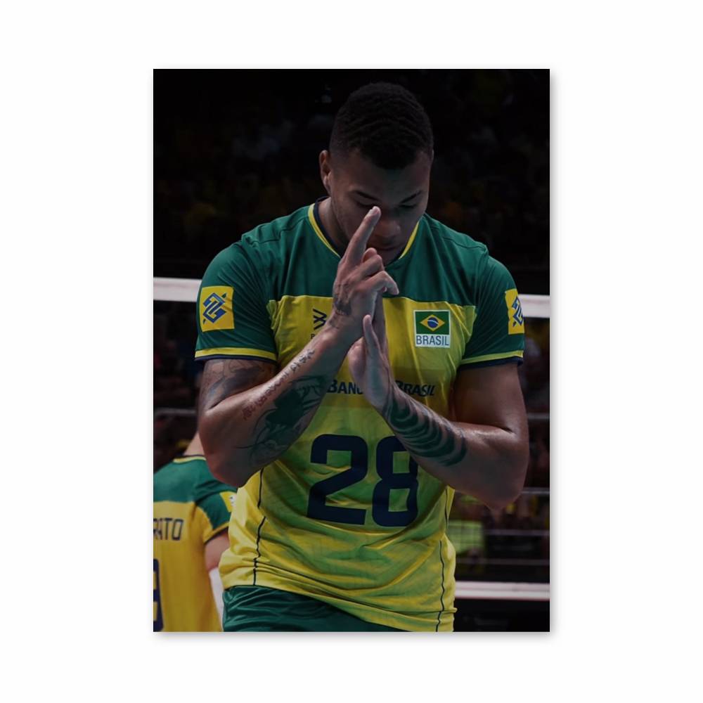 Poster Esprit Volley Brasil – affiche Volleyball