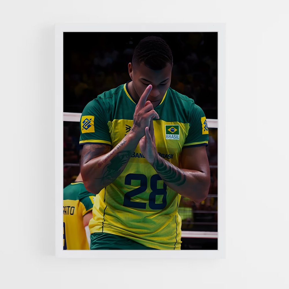 Poster Esprit Volley Brasil – affiche Volleyball (vue 3)