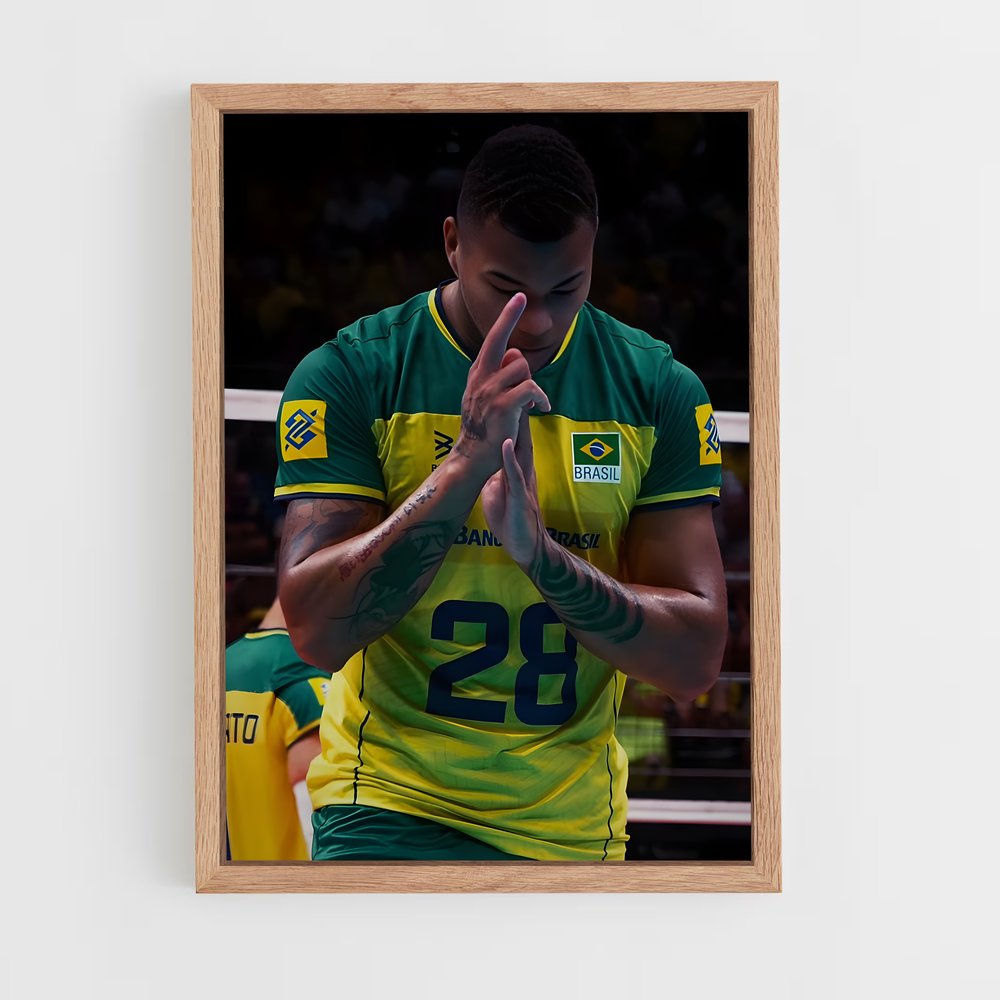 Poster Esprit Volley Brasil – affiche Volleyball (vue 4)