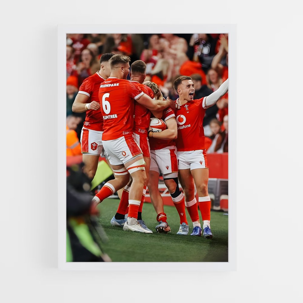 Poster Victoire Galles Rugby (vue 3)