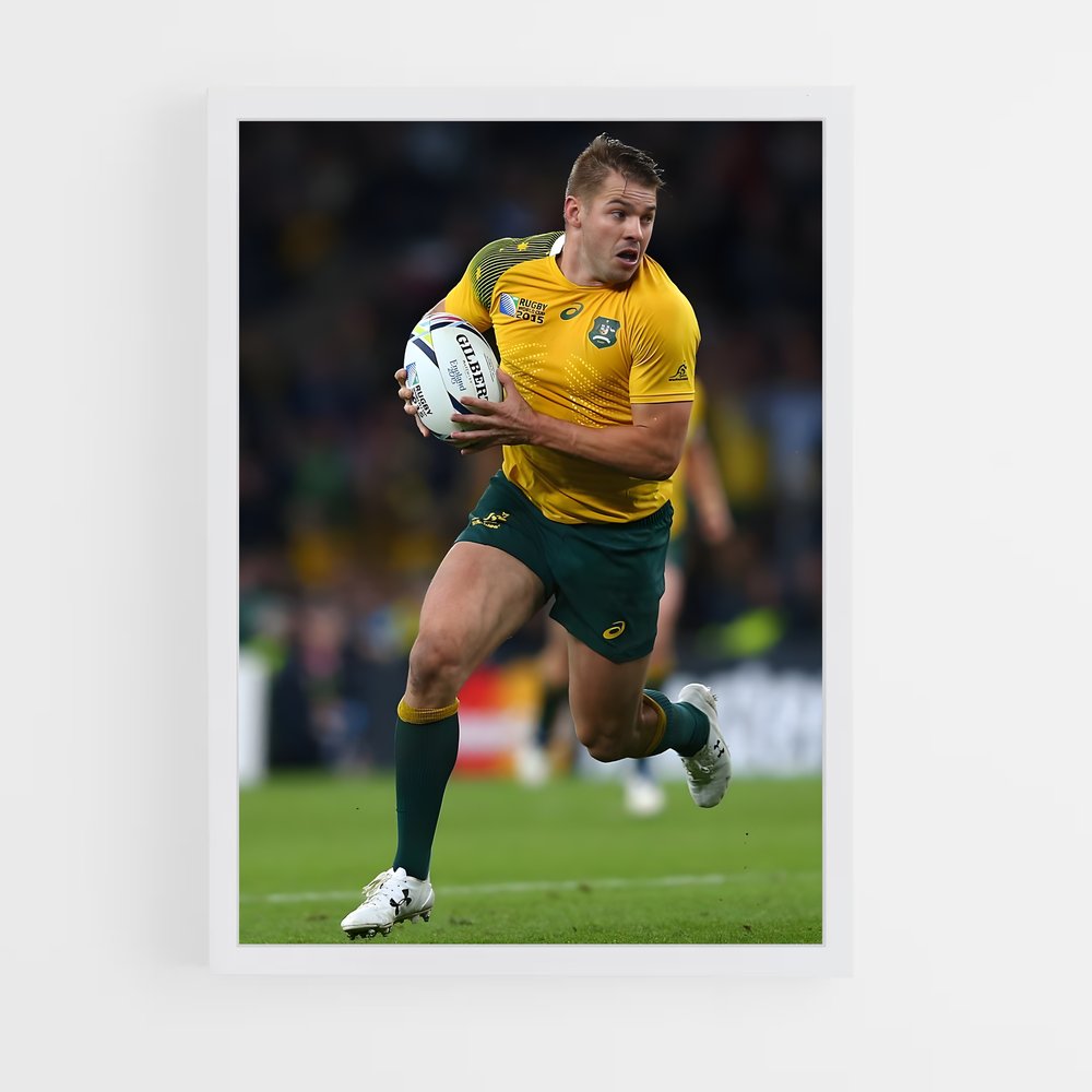 Poster Joueur Dynamique – affiche Rugby (vue 3)