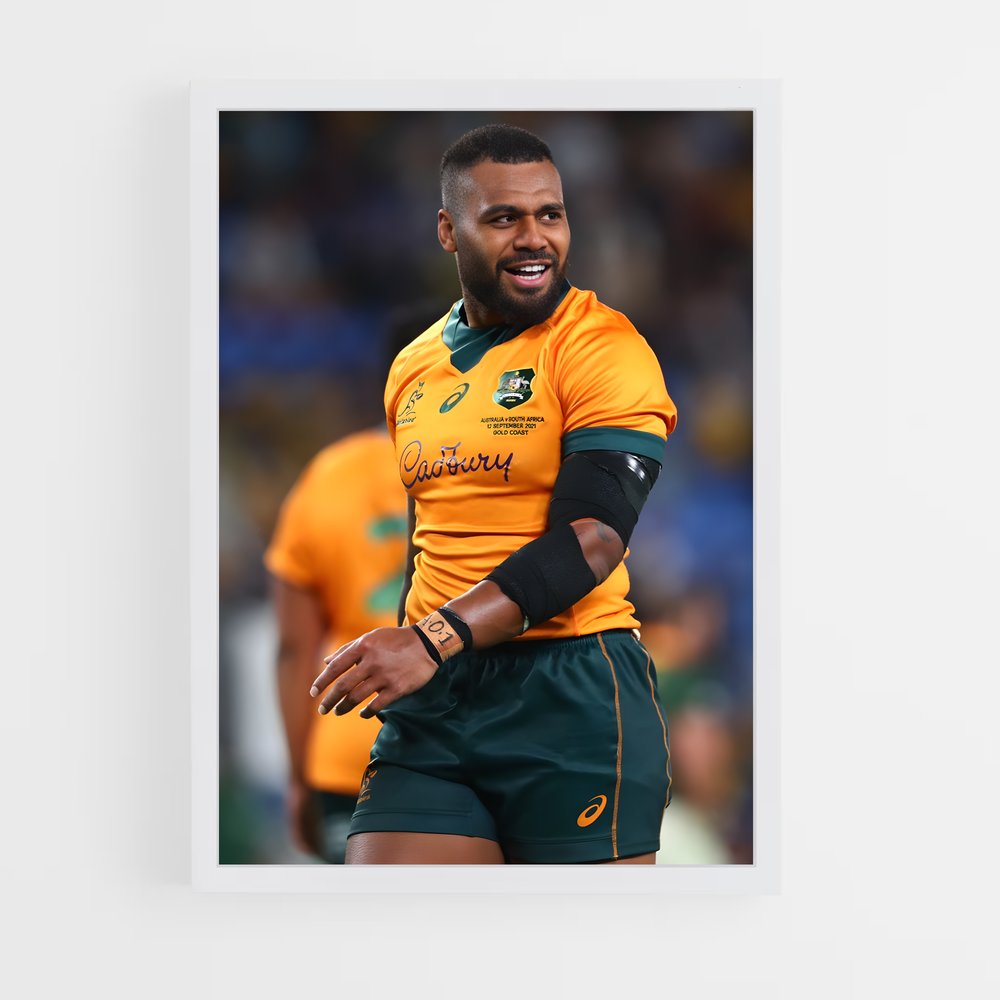 Poster Joueur Wallabies – affiche Rugby (vue 3)