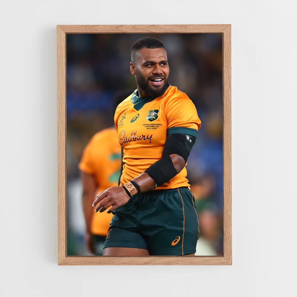 Poster Joueur Wallabies – affiche Rugby (vue 4)