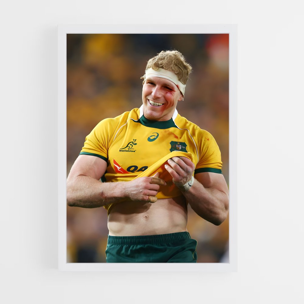 Poster Joueur de Rugby Australien (vue 3)