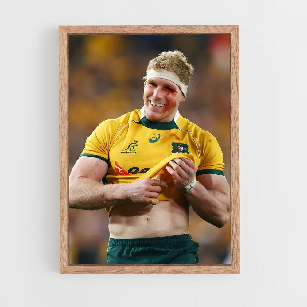 Poster Joueur de Rugby Australien (vue 4)