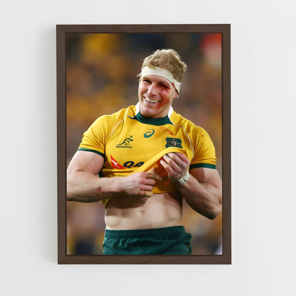 Poster Joueur de Rugby Australien (vue 5)
