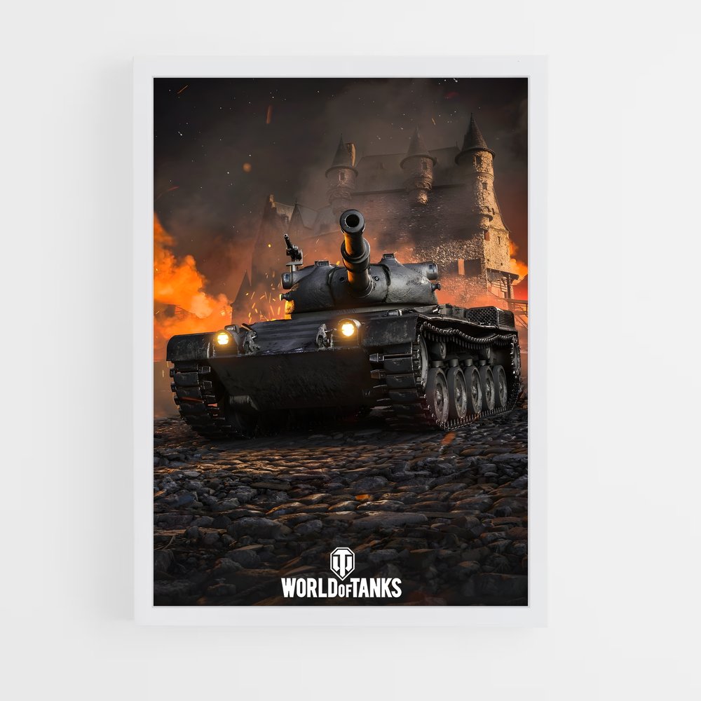 Poster Tank Feu – affiche World Of Tanks (vue 3)