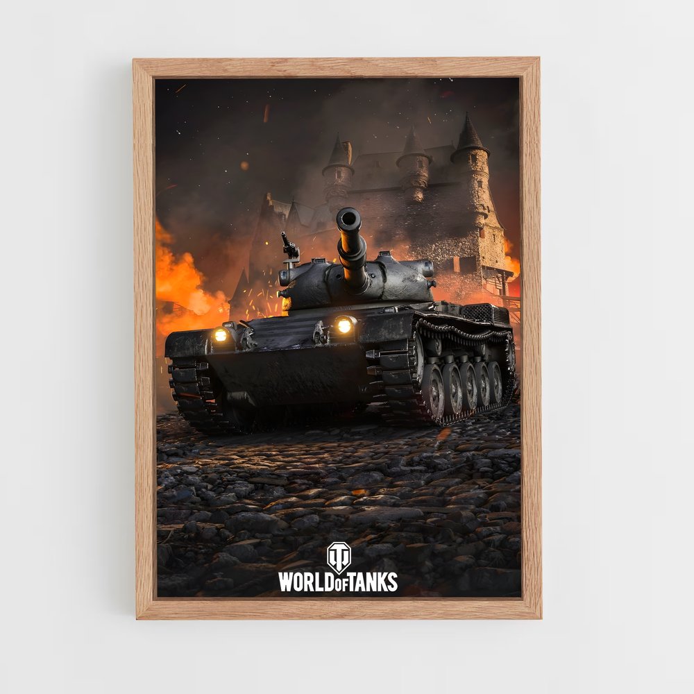 Poster Tank Feu – affiche World Of Tanks (vue 4)