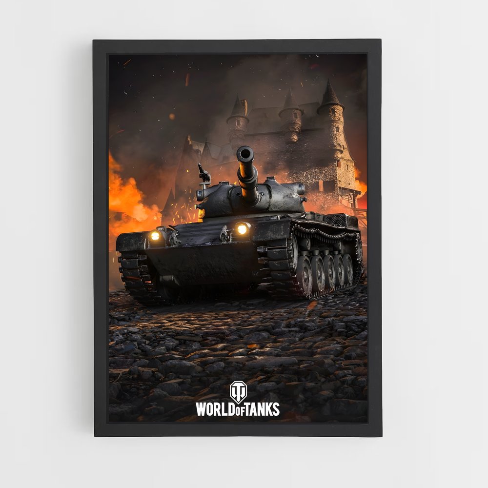 Poster Tank Feu – affiche World Of Tanks (vue 2)