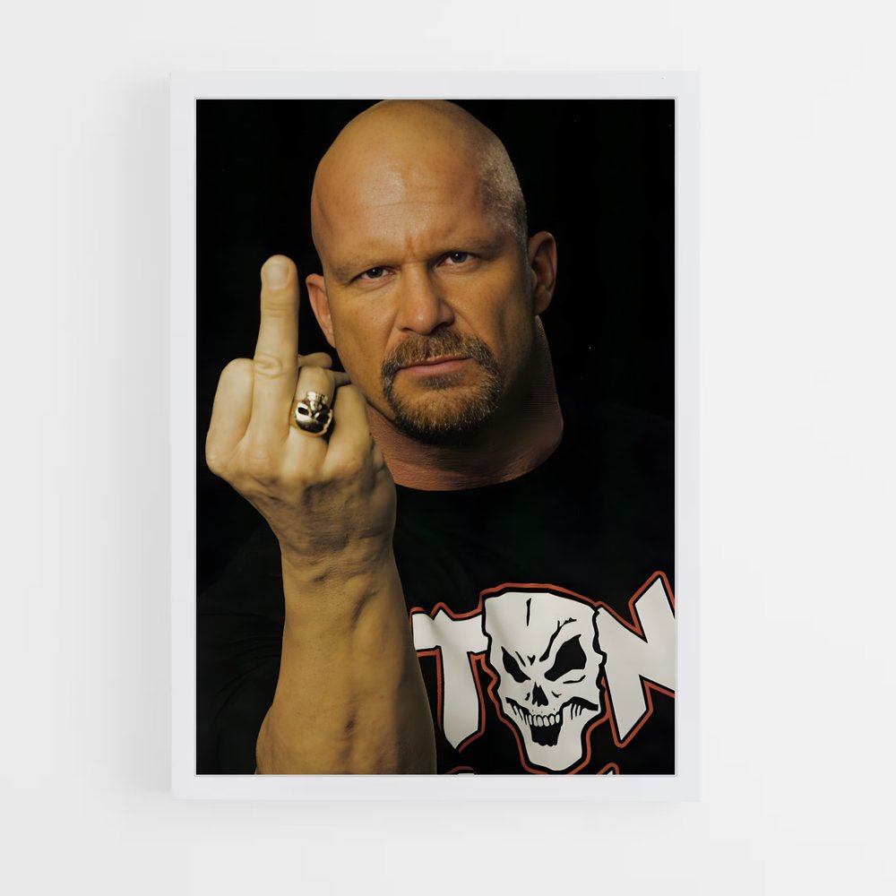 Poster Stone Cold WWE (vue 3)
