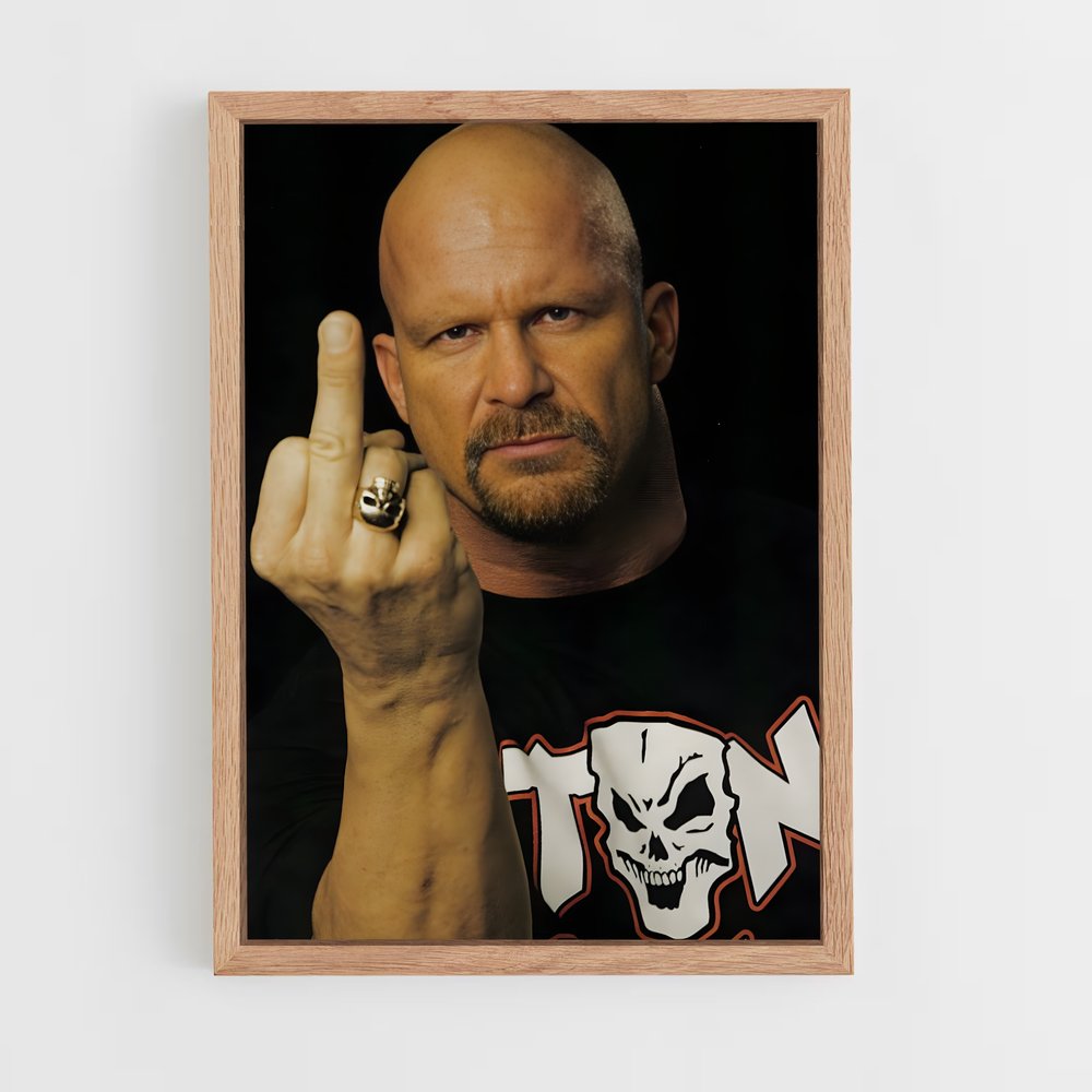 Poster Stone Cold WWE (vue 4)