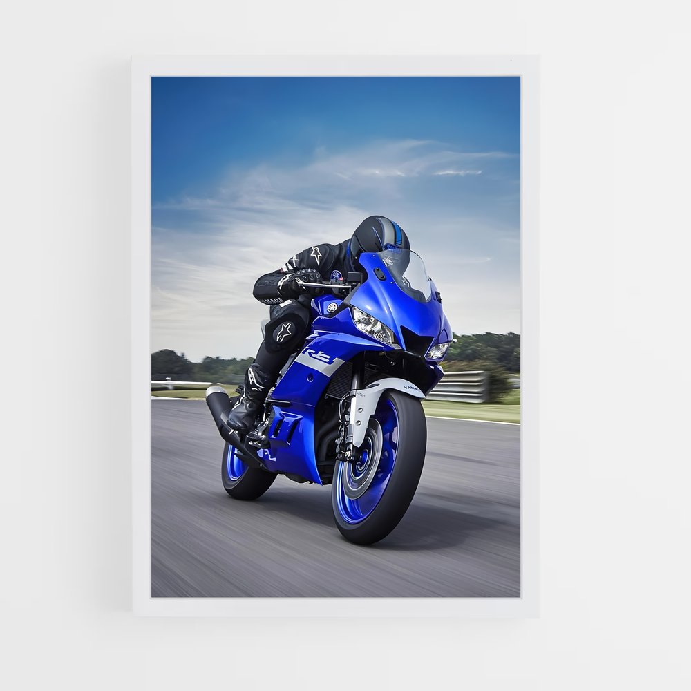 Poster Yamaha Bleue (vue 3)
