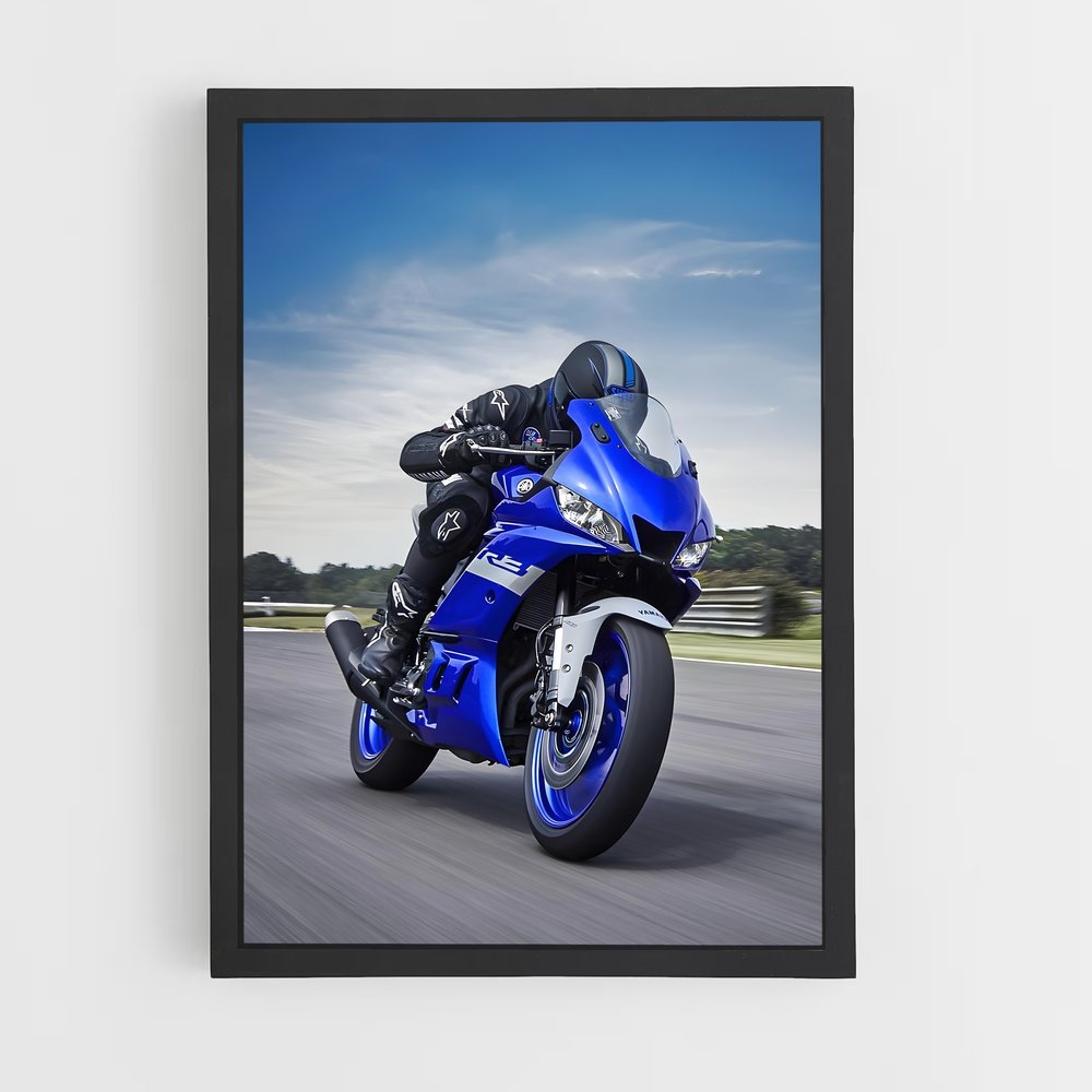 Poster Yamaha Bleue (vue 2)