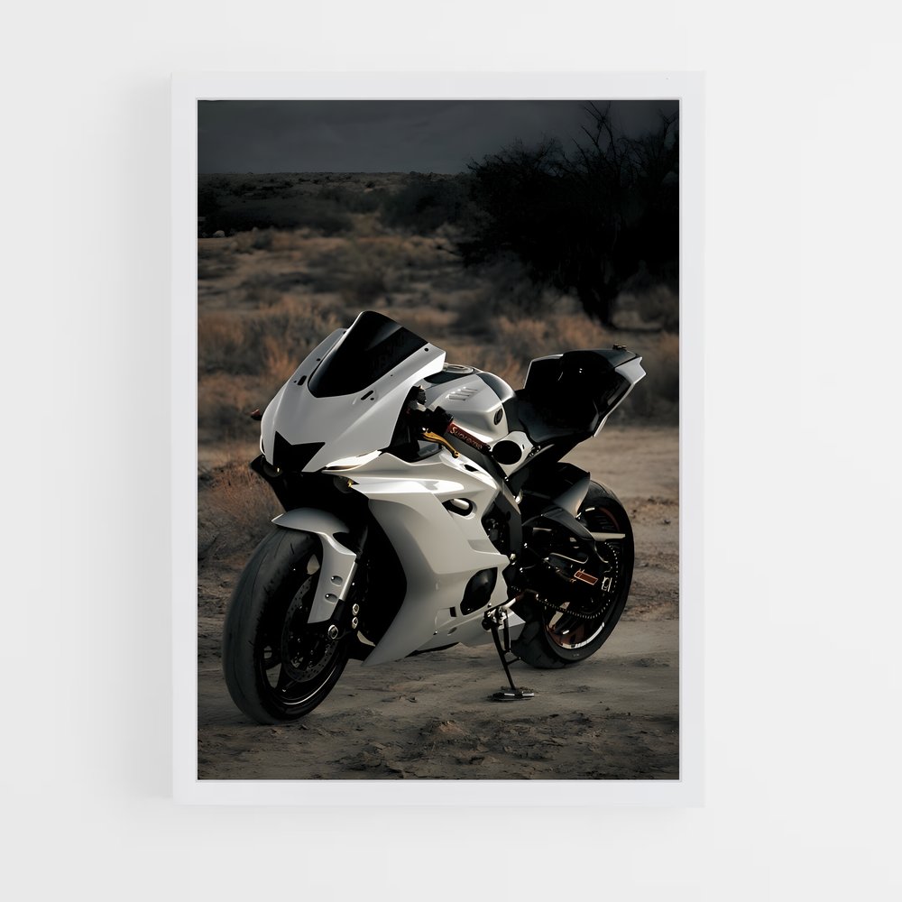 Poster Yamaha Blanche (vue 3)