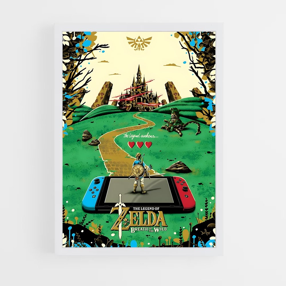 Poster Zelda Nintendo Switch (vue 3)