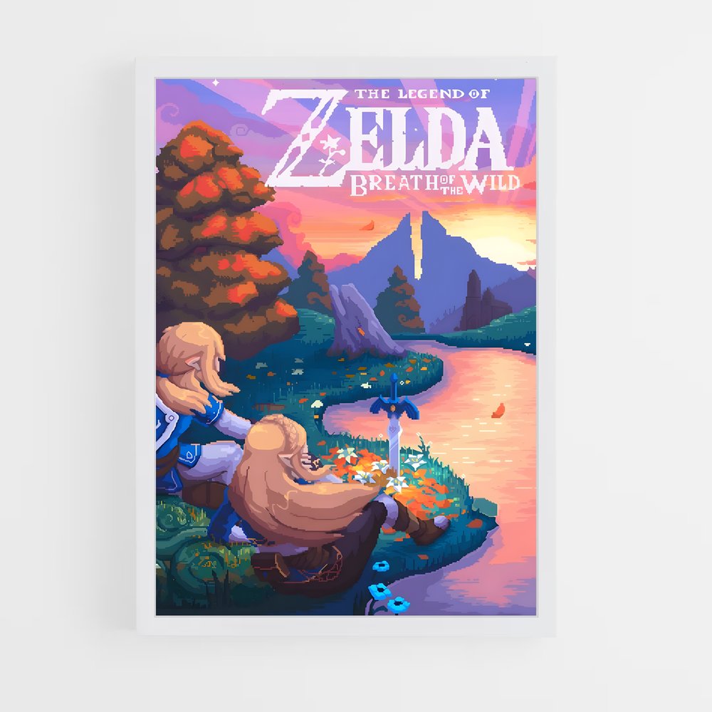 Poster Zelda Pixel Art (vue 3)