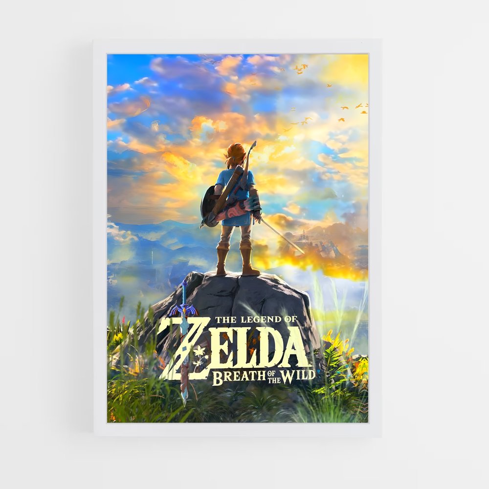 Poster Zelda Ciel Jaune Bleu (vue 3)