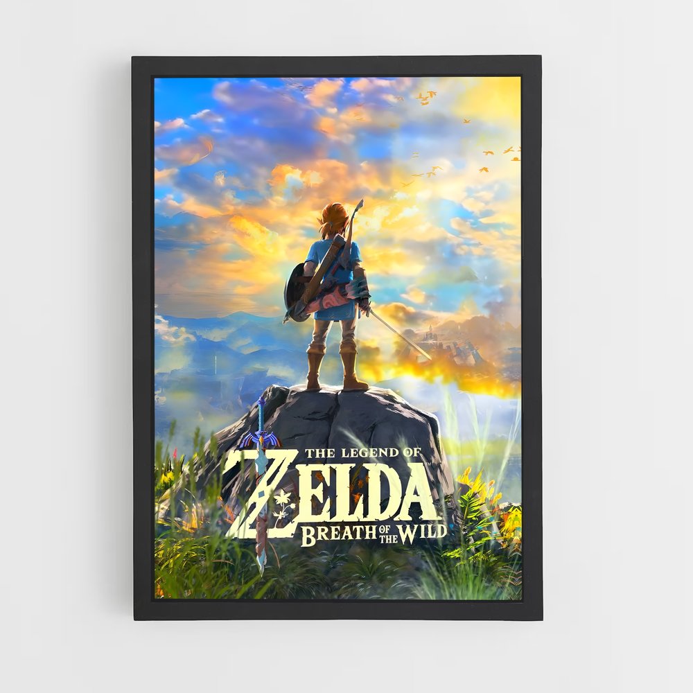 Poster Zelda Ciel Jaune Bleu (vue 2)