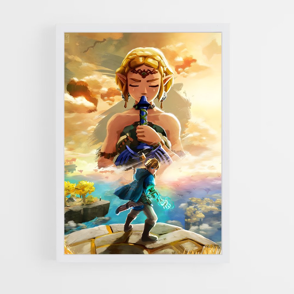 Poster Link Zelda Amour (vue 3)