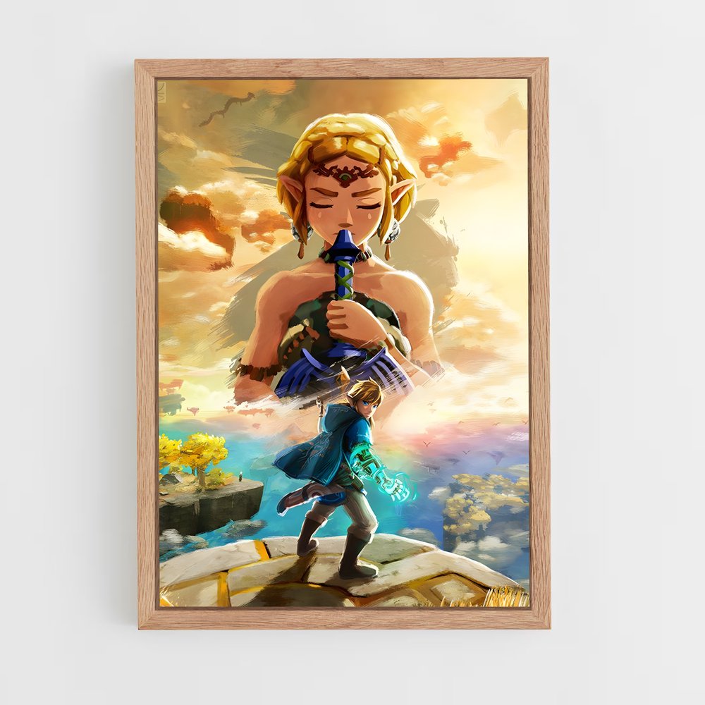 Poster Link Zelda Amour (vue 4)