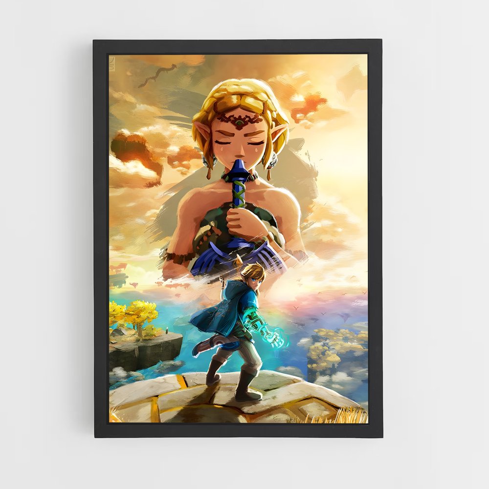 Poster Link Zelda Amour (vue 2)