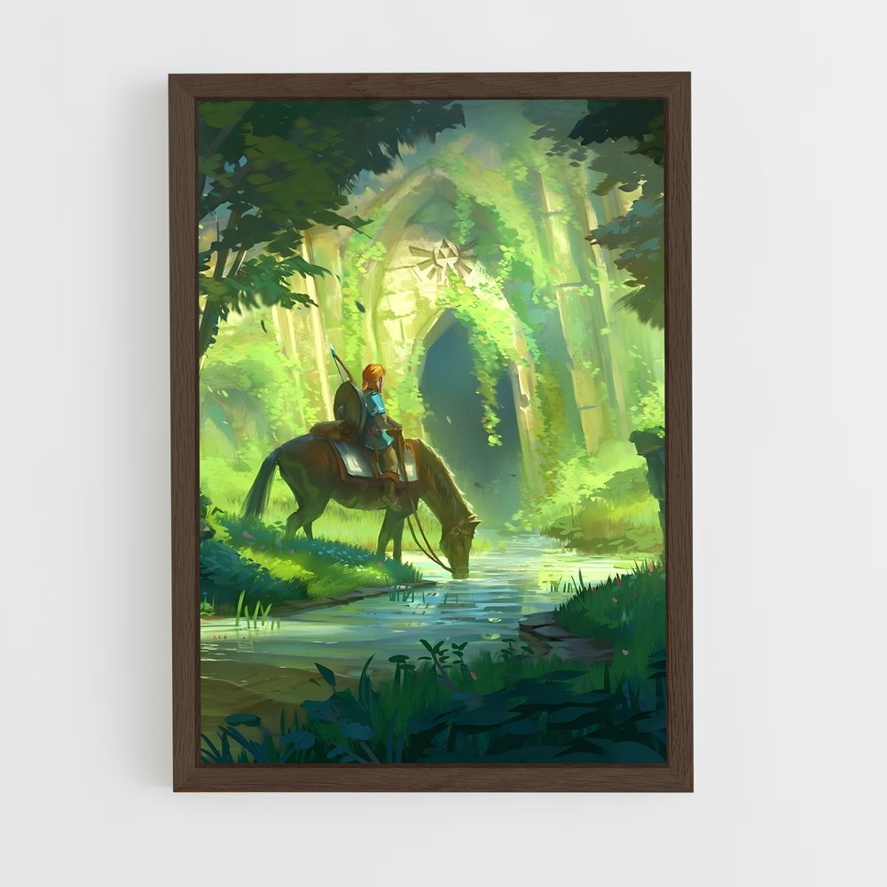 Poster Link Cheval – affiche Zelda (vue 5)