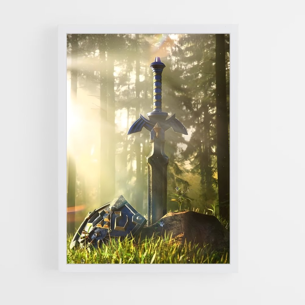 Poster Épée Link – affiche Zelda (vue 3)