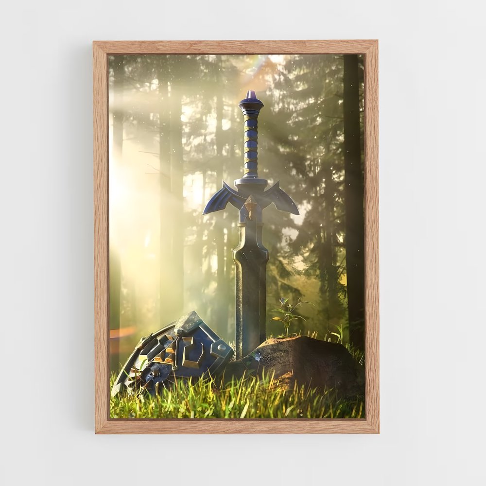 Poster Épée Link – affiche Zelda (vue 4)