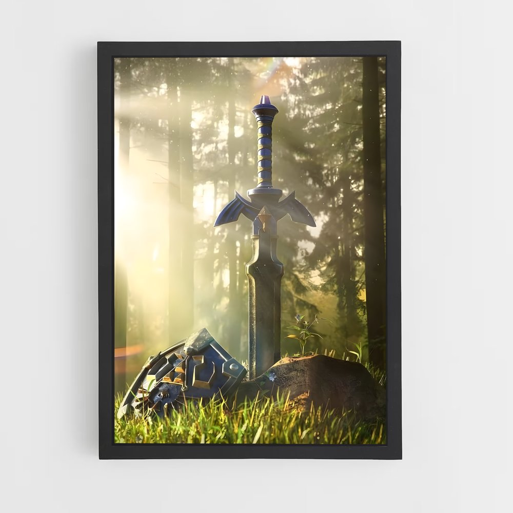 Poster Épée Link – affiche Zelda (vue 2)