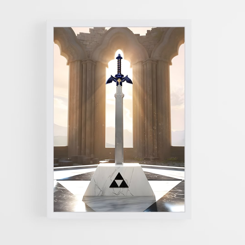 Poster Épée Triforce – affiche Zelda (vue 3)