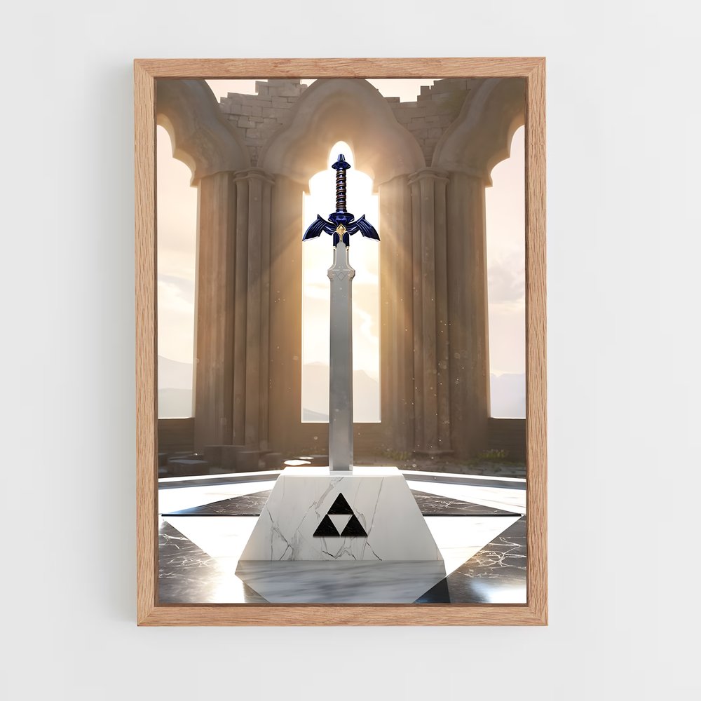 Poster Épée Triforce – affiche Zelda (vue 4)