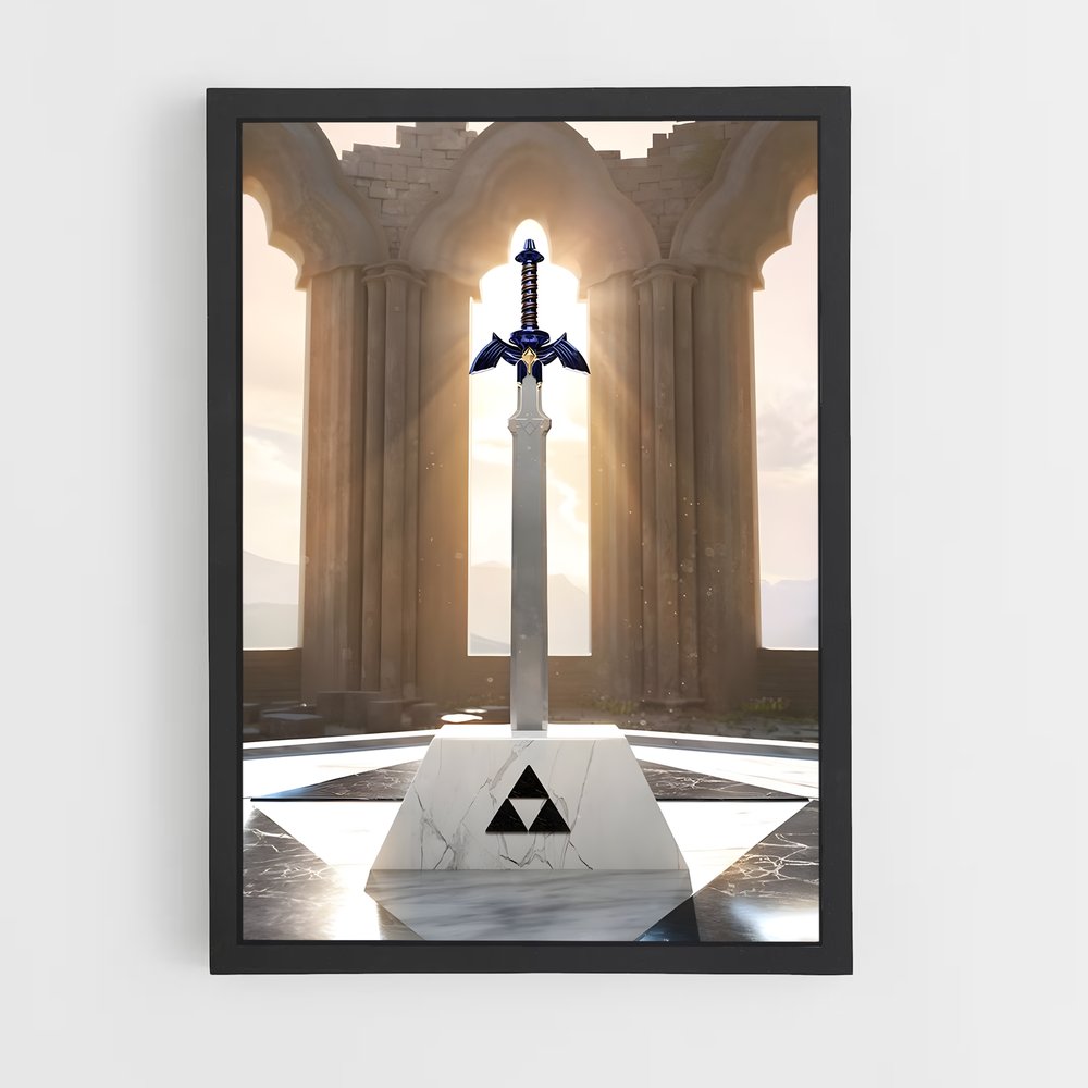 Poster Épée Triforce – affiche Zelda (vue 2)