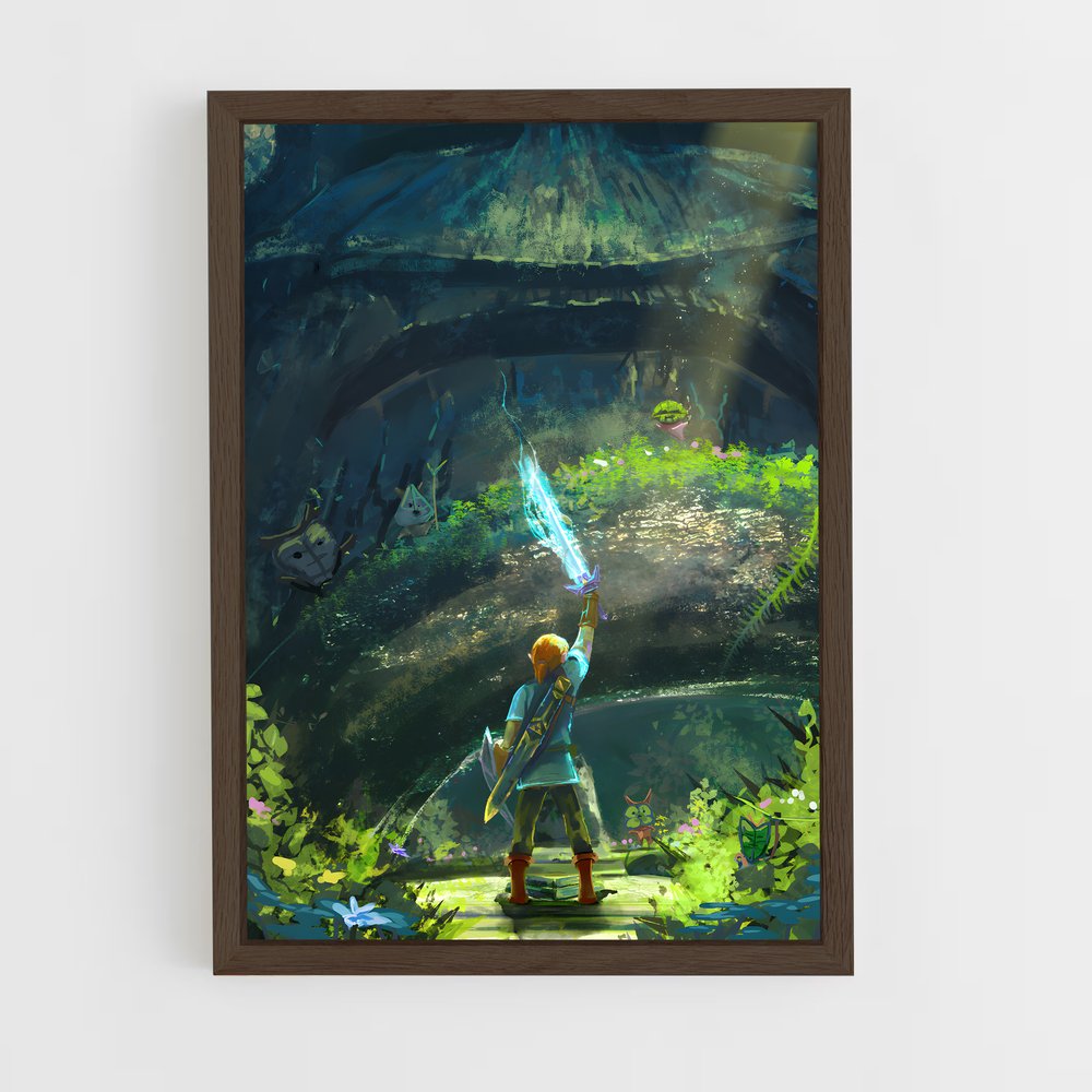 Poster Link Flamme – affiche Zelda (vue 5)