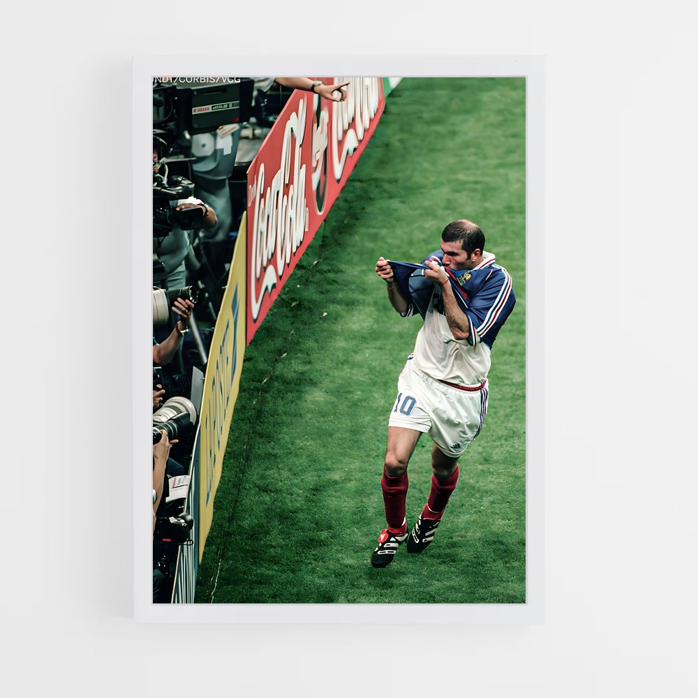 Poster Zinédine Zidane Maillot – affiche Football (vue 3)