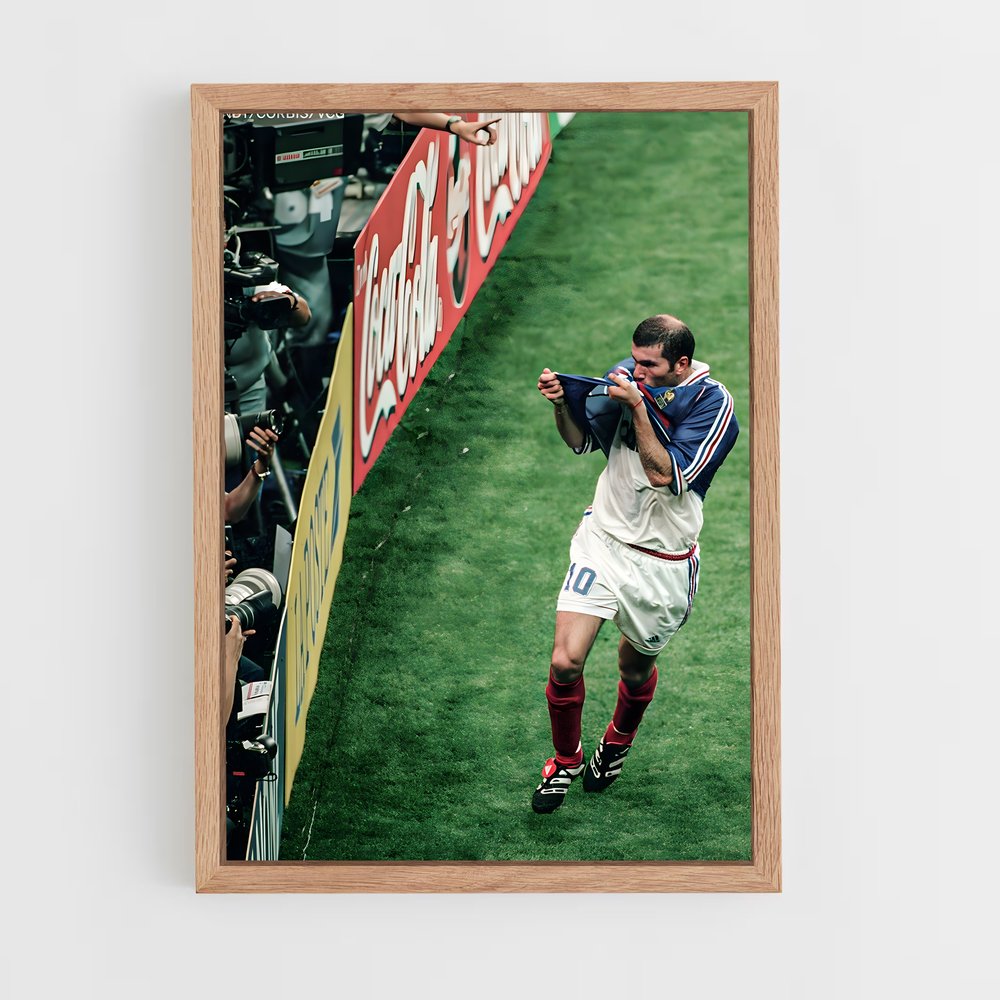 Poster Zinédine Zidane Maillot – affiche Football (vue 4)