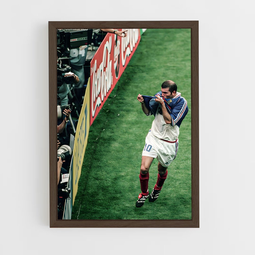 Poster Zinédine Zidane Maillot – affiche Football (vue 5)
