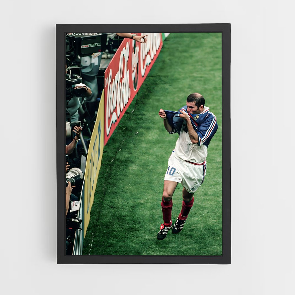 Poster Zinédine Zidane Maillot – affiche Football (vue 2)