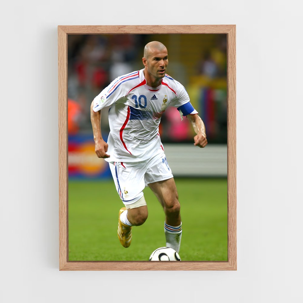 Poster Zinédine Zidane France – affiche Football (vue 4)