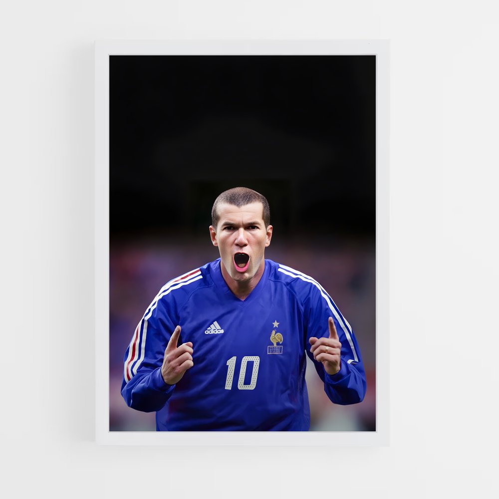Poster Zidane But – affiche Football (vue 3)