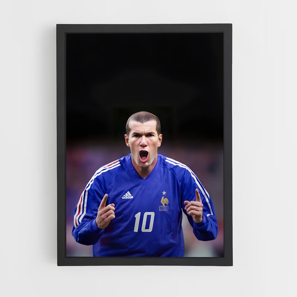 Poster Zidane But – affiche Football (vue 2)