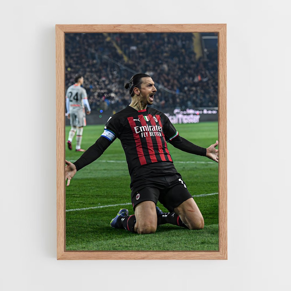 Poster Zlatan Glissade – affiche Football (vue 4)