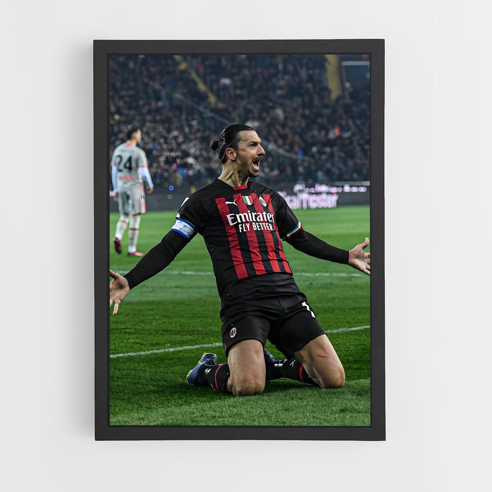 Poster Zlatan Glissade – affiche Football (vue 2)