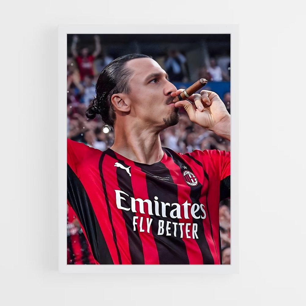 Poster Zlatan Ibrahimovic Fume – affiche Football (vue 3)
