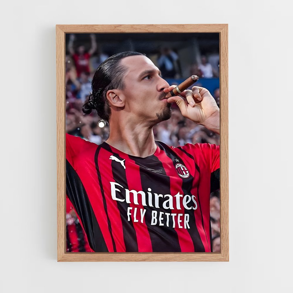 Poster Zlatan Ibrahimovic Fume – affiche Football (vue 4)