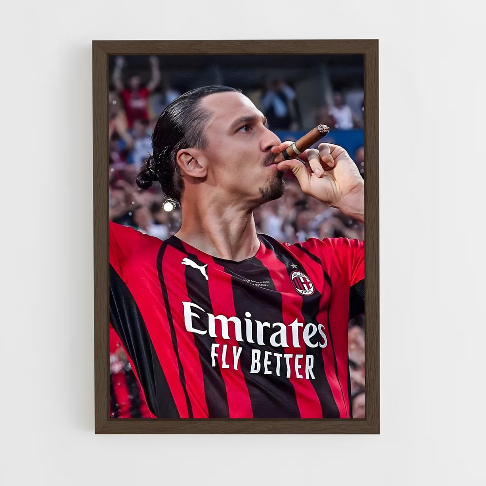 Poster Zlatan Ibrahimovic Fume – affiche Football (vue 5)