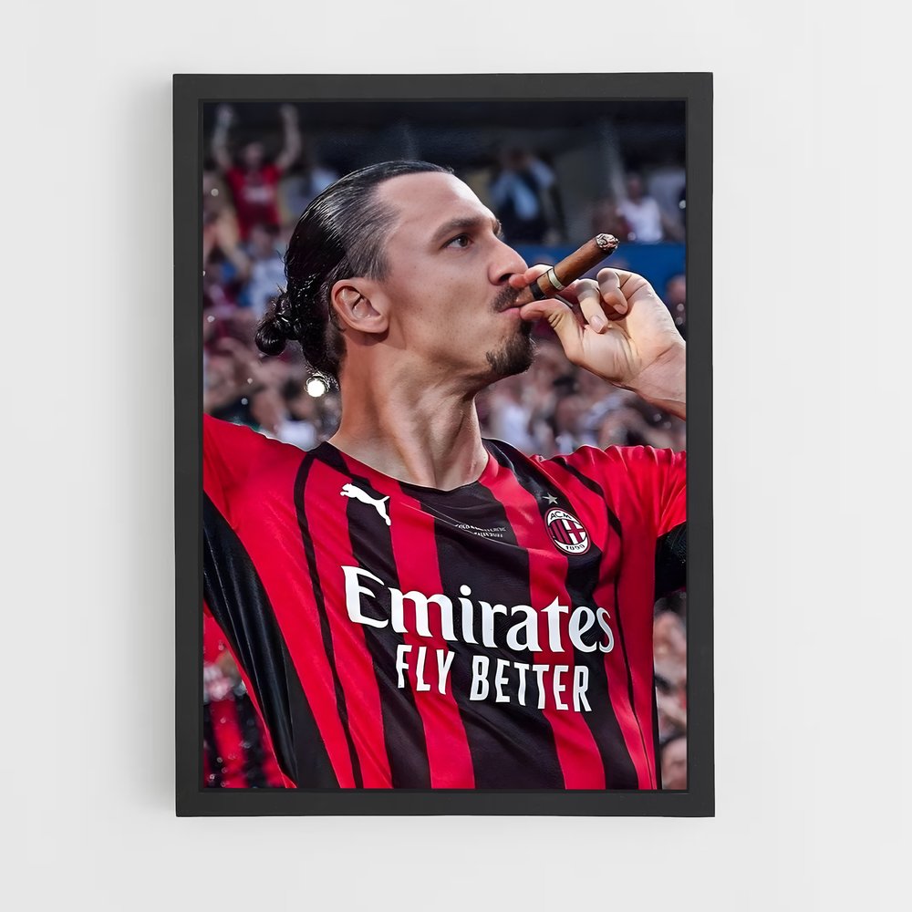 Poster Zlatan Ibrahimovic Fume – affiche Football (vue 2)