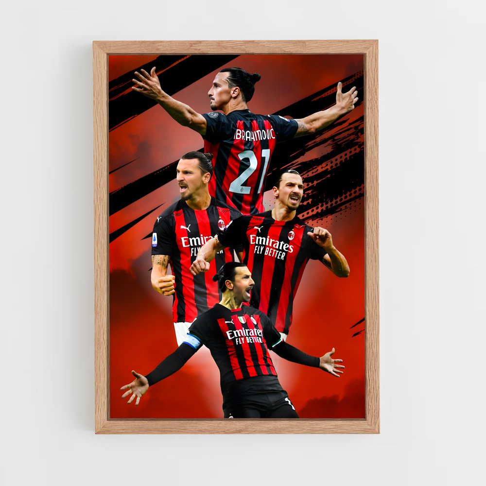 Affiche Rouge Zlatan – affiche Football (vue 4)
