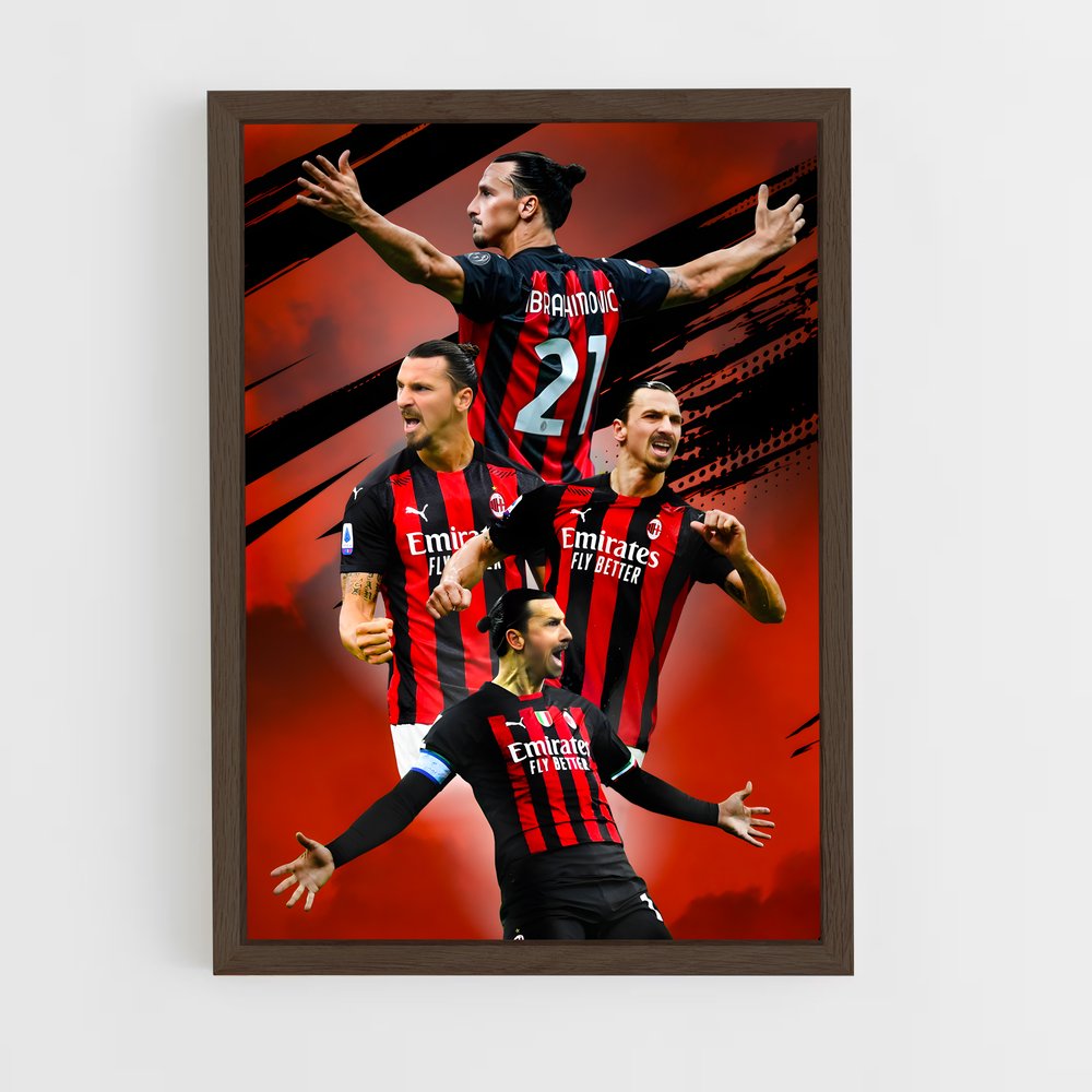 Affiche Rouge Zlatan – affiche Football (vue 5)